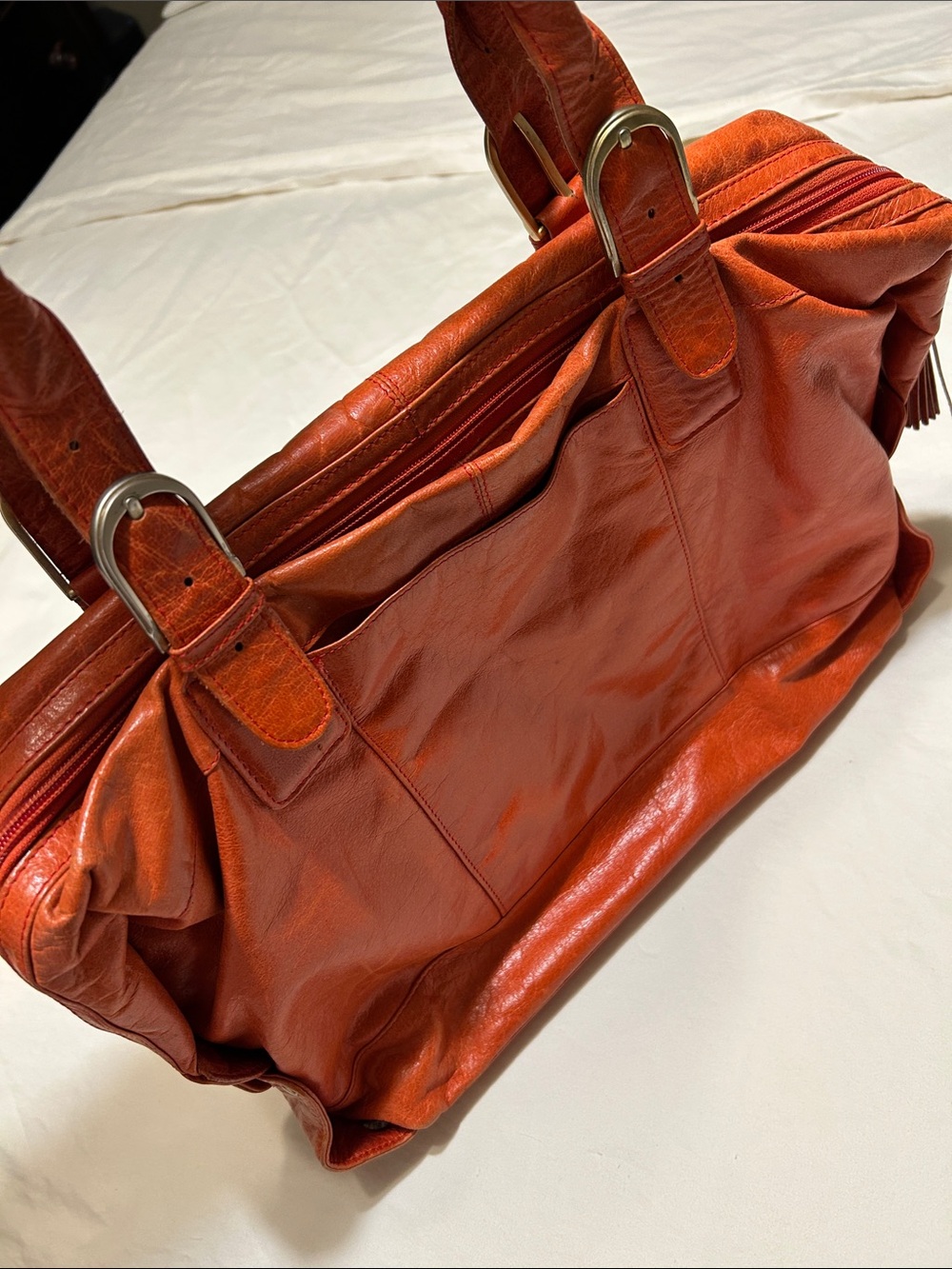 latico Burnt Orange Leather Shoulder Bag